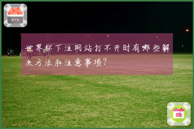 世界杯下注网站打不开时有哪些解决方法和注意事项？